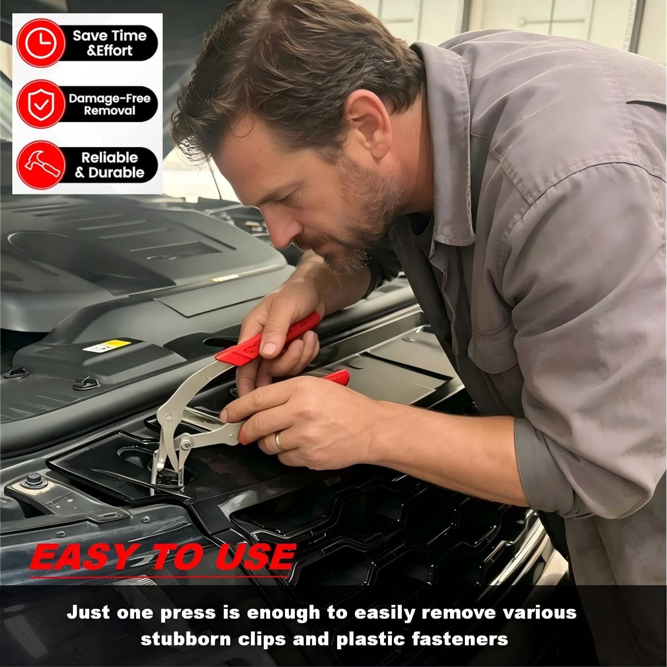 Universal Car Clip Pliers – Trim & Door Panel Removal Tool, Damage-Free Fastener