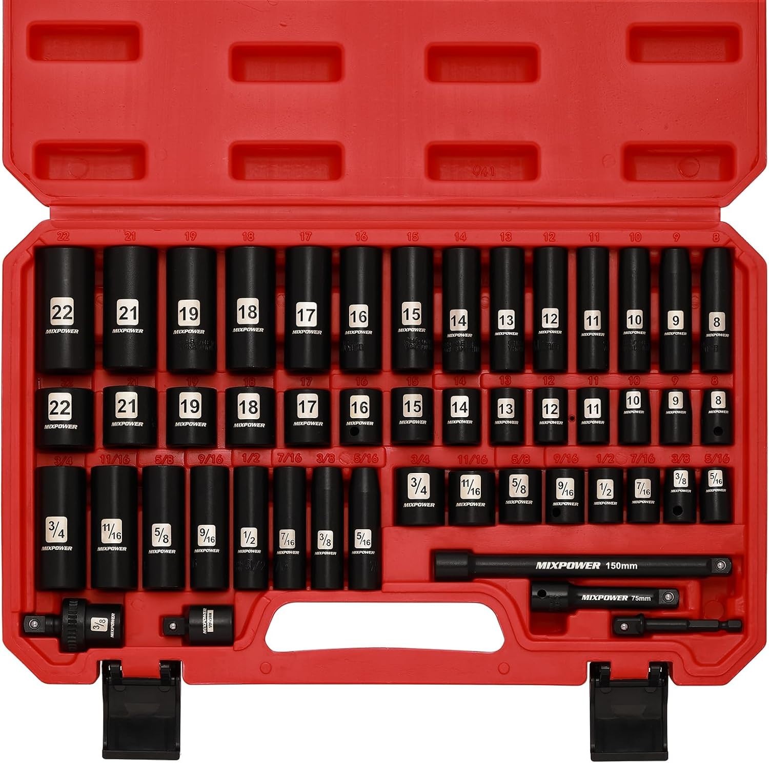 Universal Joint Socket Set, 3/8″ Drive, 49pc