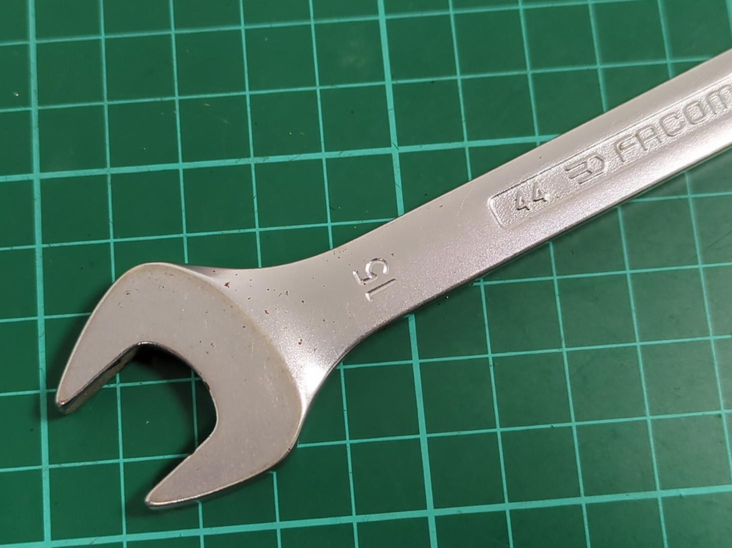 Vintage Facom No44, 14mm x 15mm, Open Ended Spanner, Made In France