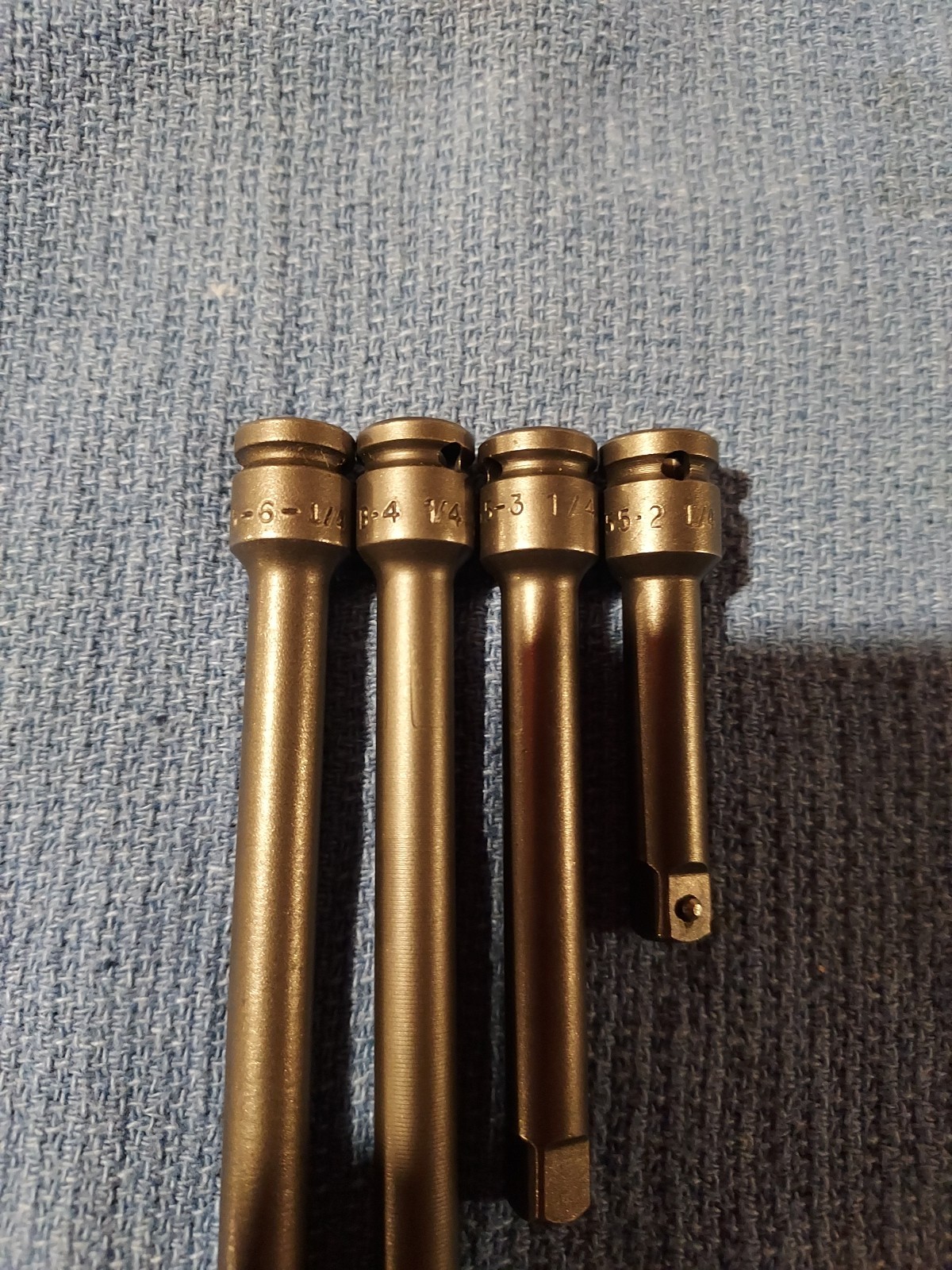 Square Driver Extension Set By Apex, USA, New , 4pc.set,1/4″ Square Drive