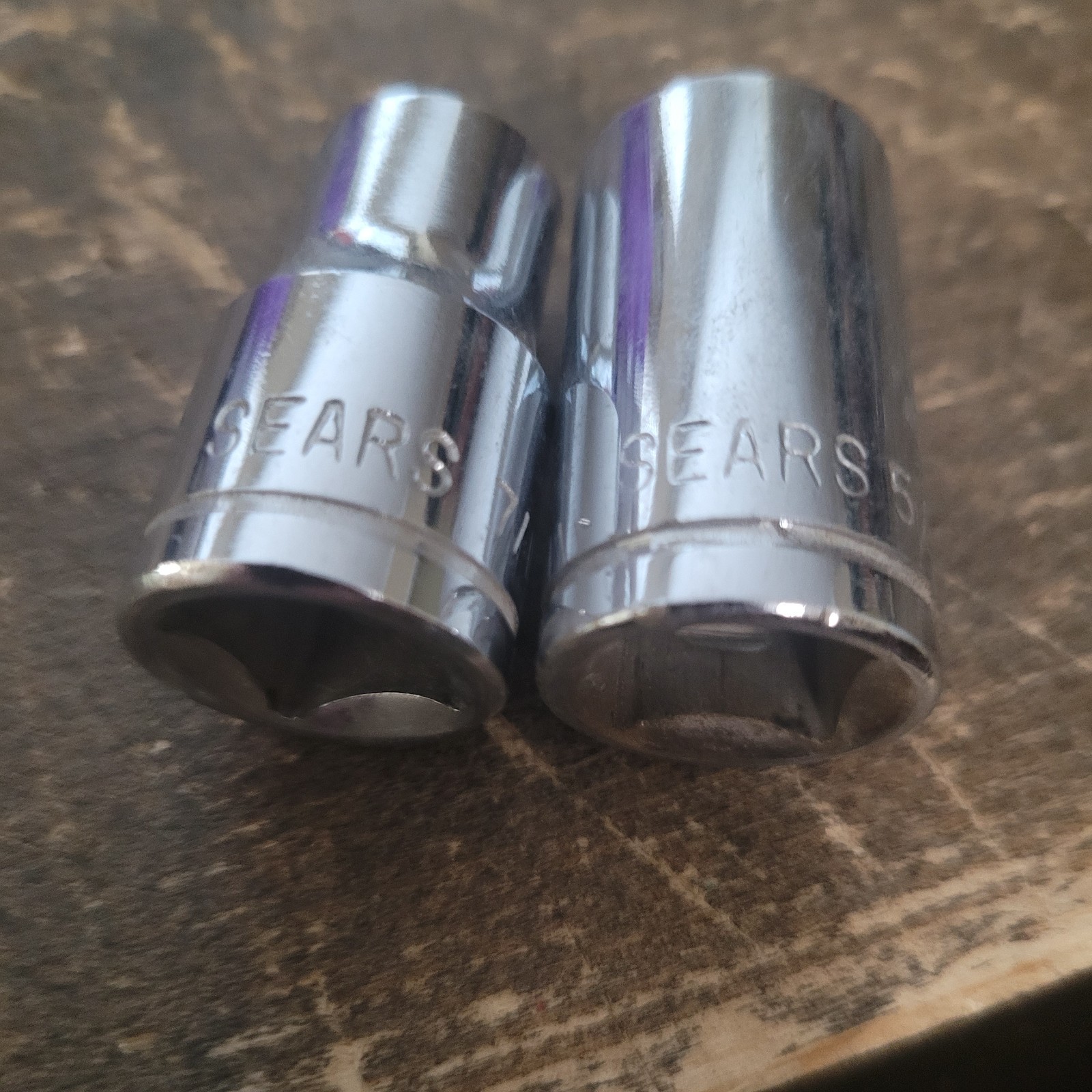 Vtg Craftsman 9pc 1/2″ Drive SAE 12 PT Shallow Sockets & Swivel Extension V VV