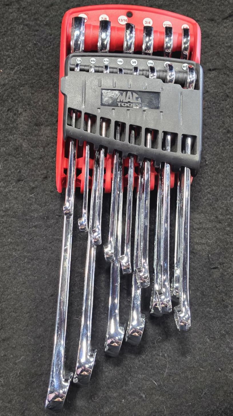 MAC SCL14PT,14PC,SAE,12PT,OPEN END COMBO WRENCH SET, PRECISION TORQUE, FREE SHIP