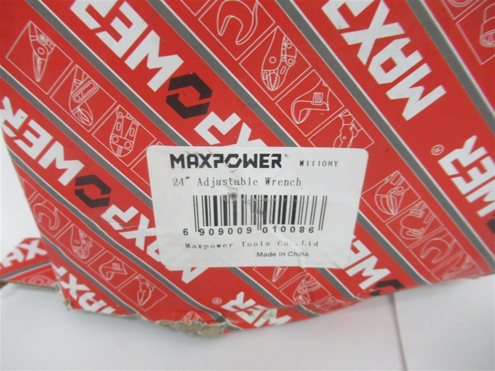 Max Power 24″ Adjustable Wrench, 2-3/8″ Capacity