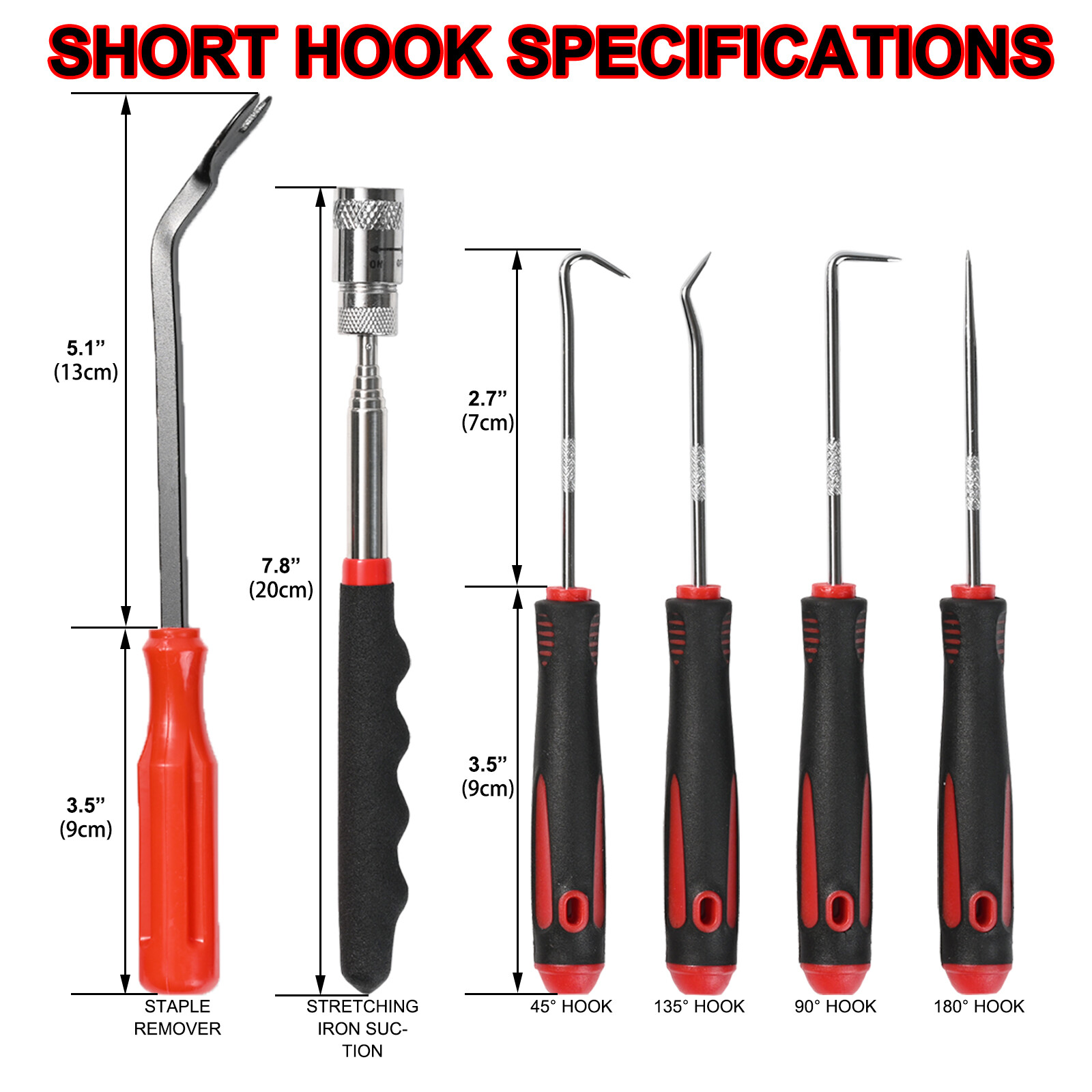 11pcs Hook And Pick Set Car Oring Oil Seal Remover Tool Mechanic Telescoping