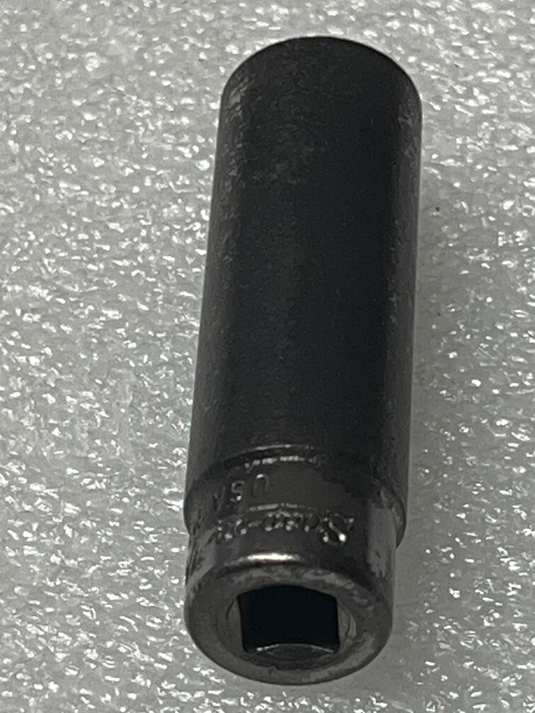 7/16″ SAE SNAP-ON Tools STM14 Flank Drive Deep Socket 1/4″ Drive 6 point USA VTG