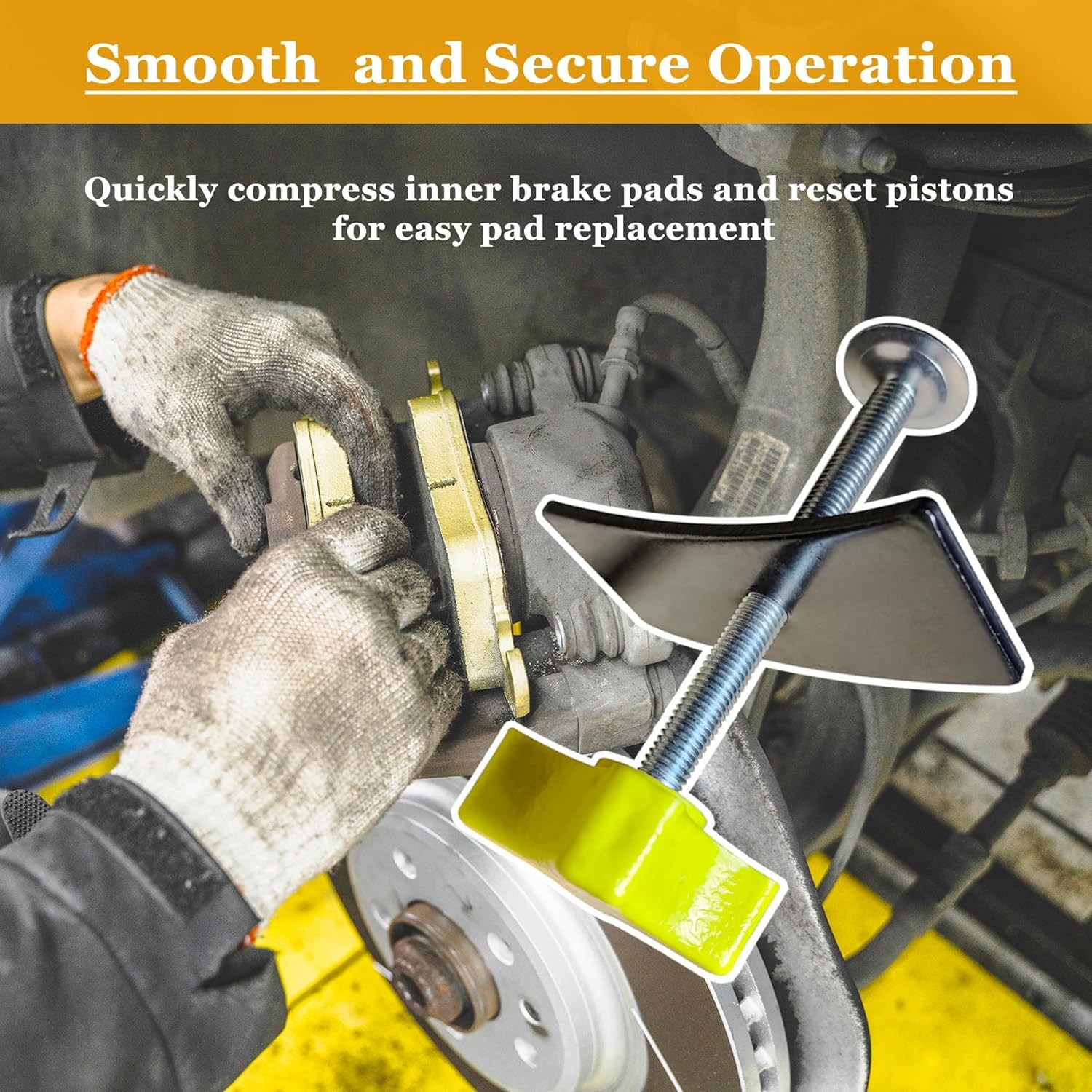 Disc Brake Pad Spreader Brake Caliper Piston Pad Compression Tool for Cars