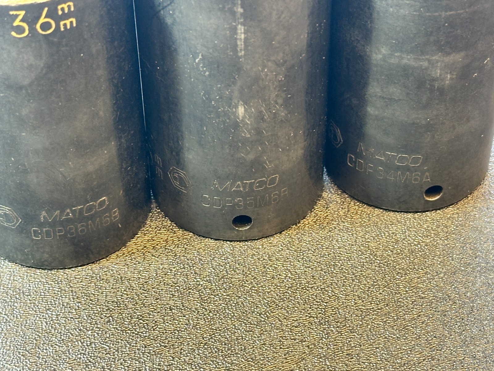 Matco Tools USA 3pc Deep Impact Socket Set Lot 1/2” Drive, Metric 34mm 35mm 36mm