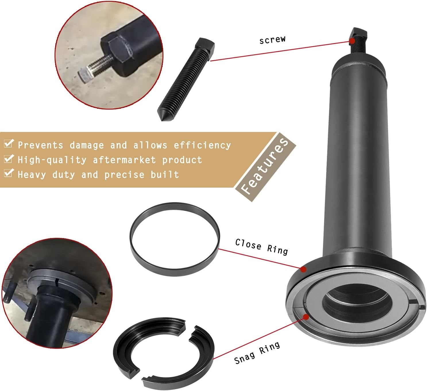 For Eaton Fuller Input Shaft Bearing Puller Tool for 1 3/4″ & 2″ shafts 4308011