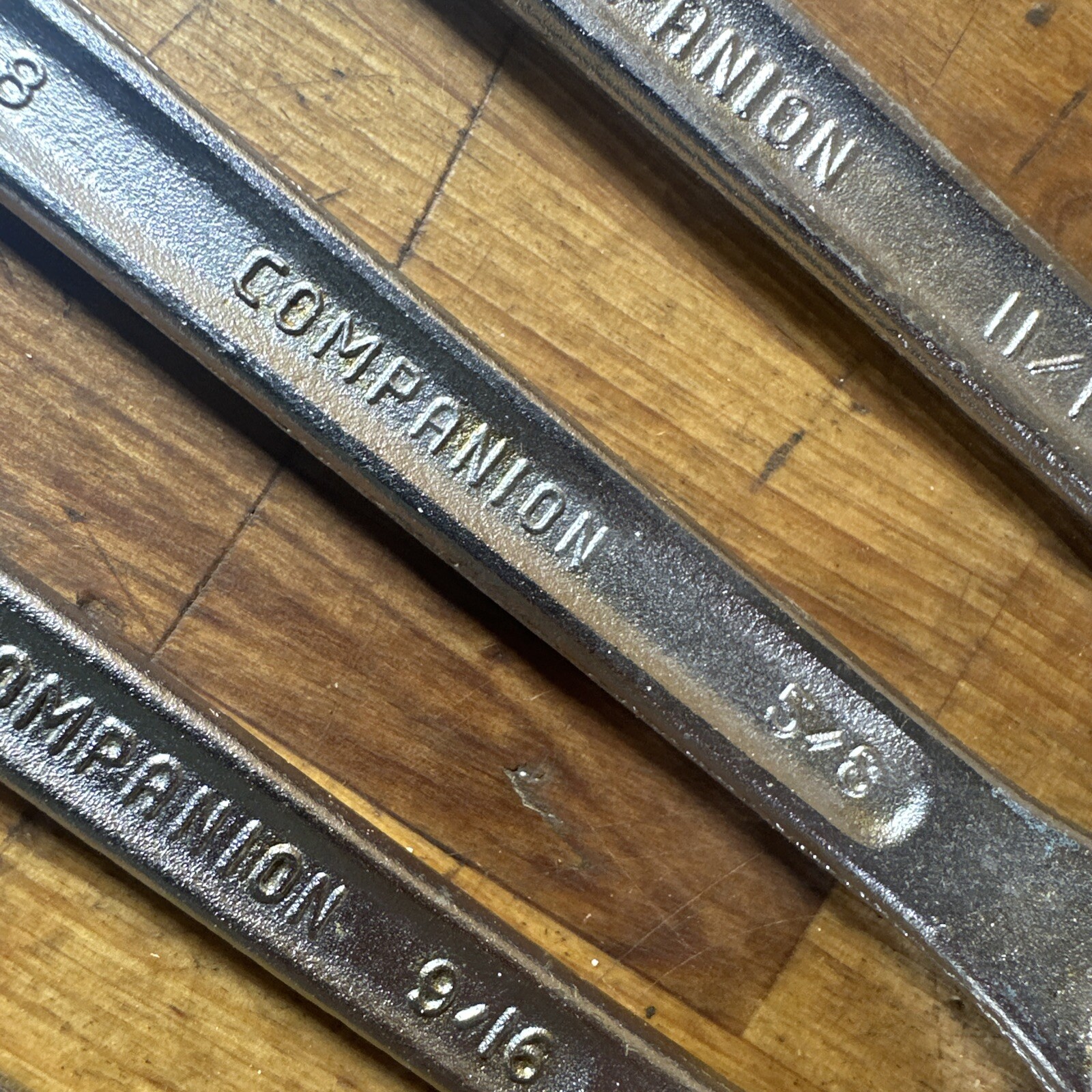 Vintage Sears Companion USA Combination Wrench Set 6 Pc. SAE 3/8-11/16 Inch