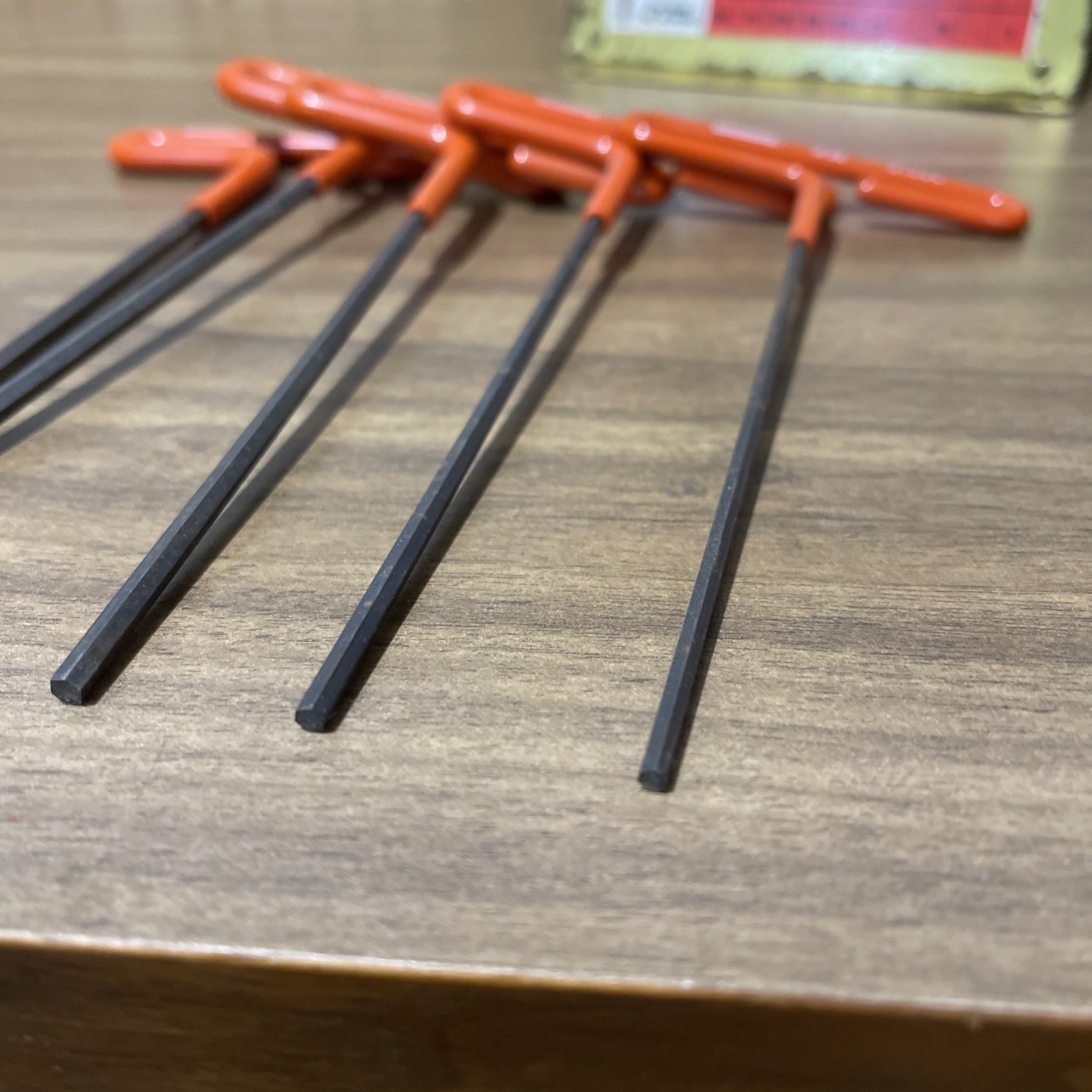 Vintage Eklind Tool 53610 10 Piece ~6″ SAE Cushion Grip T-Handle Hex Key Set
