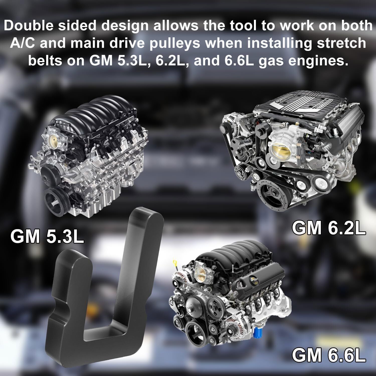 59560 Stretch Belt Tool for GM 5.3.L 6.2L 6.6L Gas Engines 2014-newer GM trucks