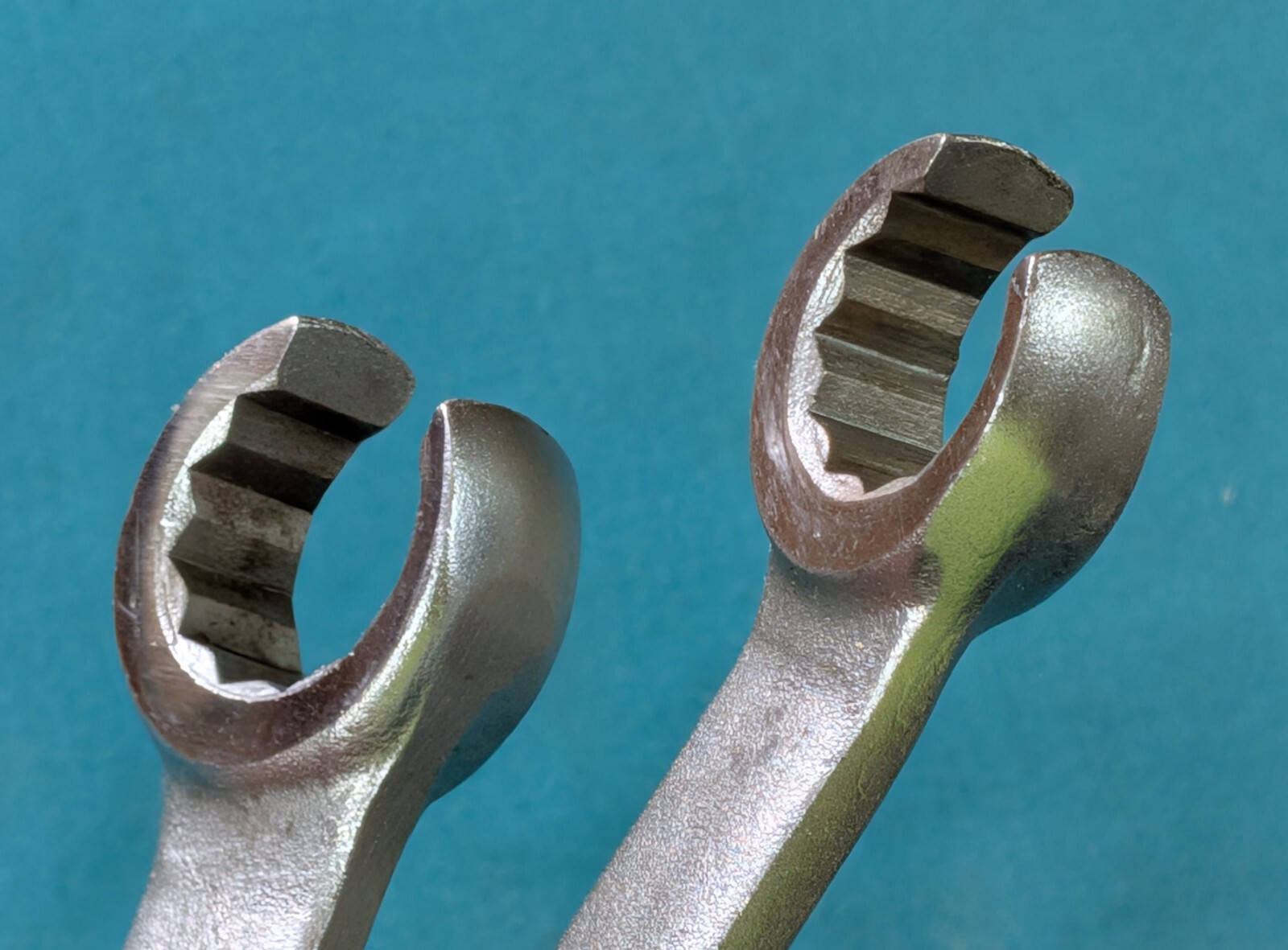 NICE Vintage VULCAN USA Flare Nut Line Wrench Pair XFN-2836 & 2432 Polished Face