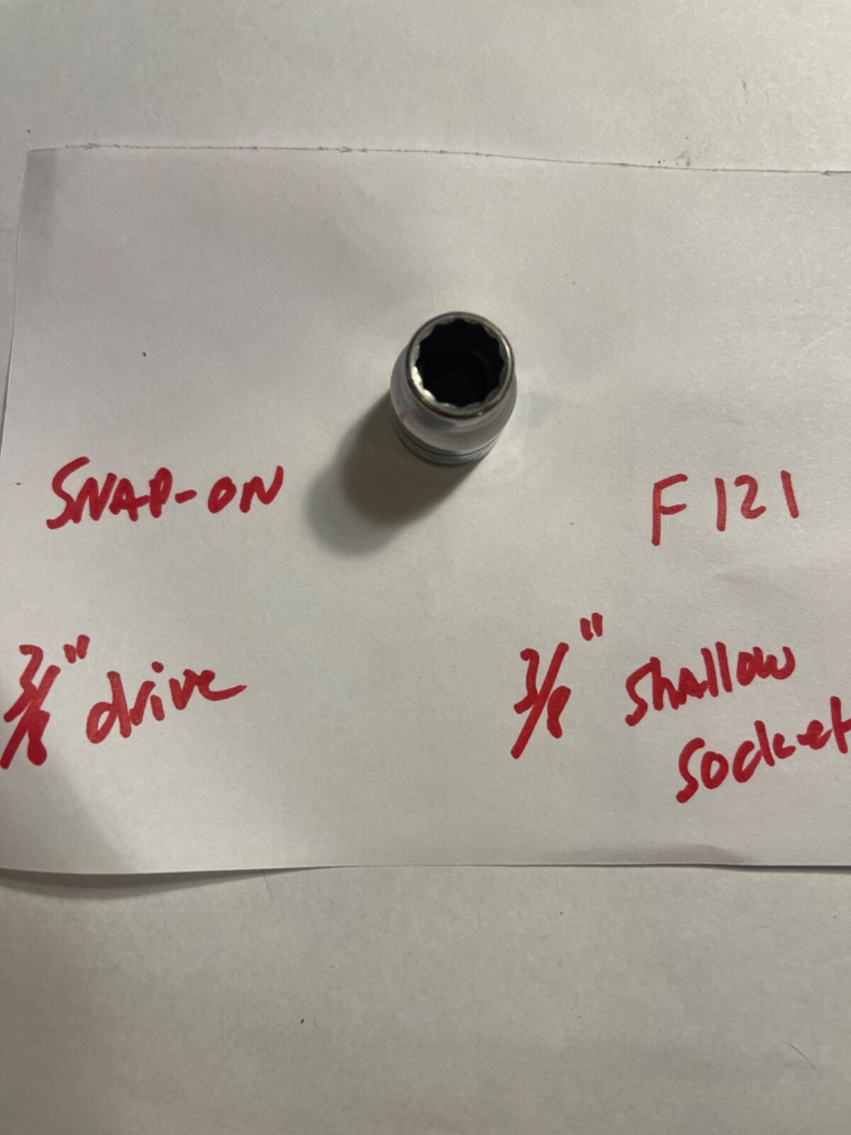 Snap-On Tools USA F161 3/8″ Drive 12 Point 3/8″ Shallow Socket Chrome F121