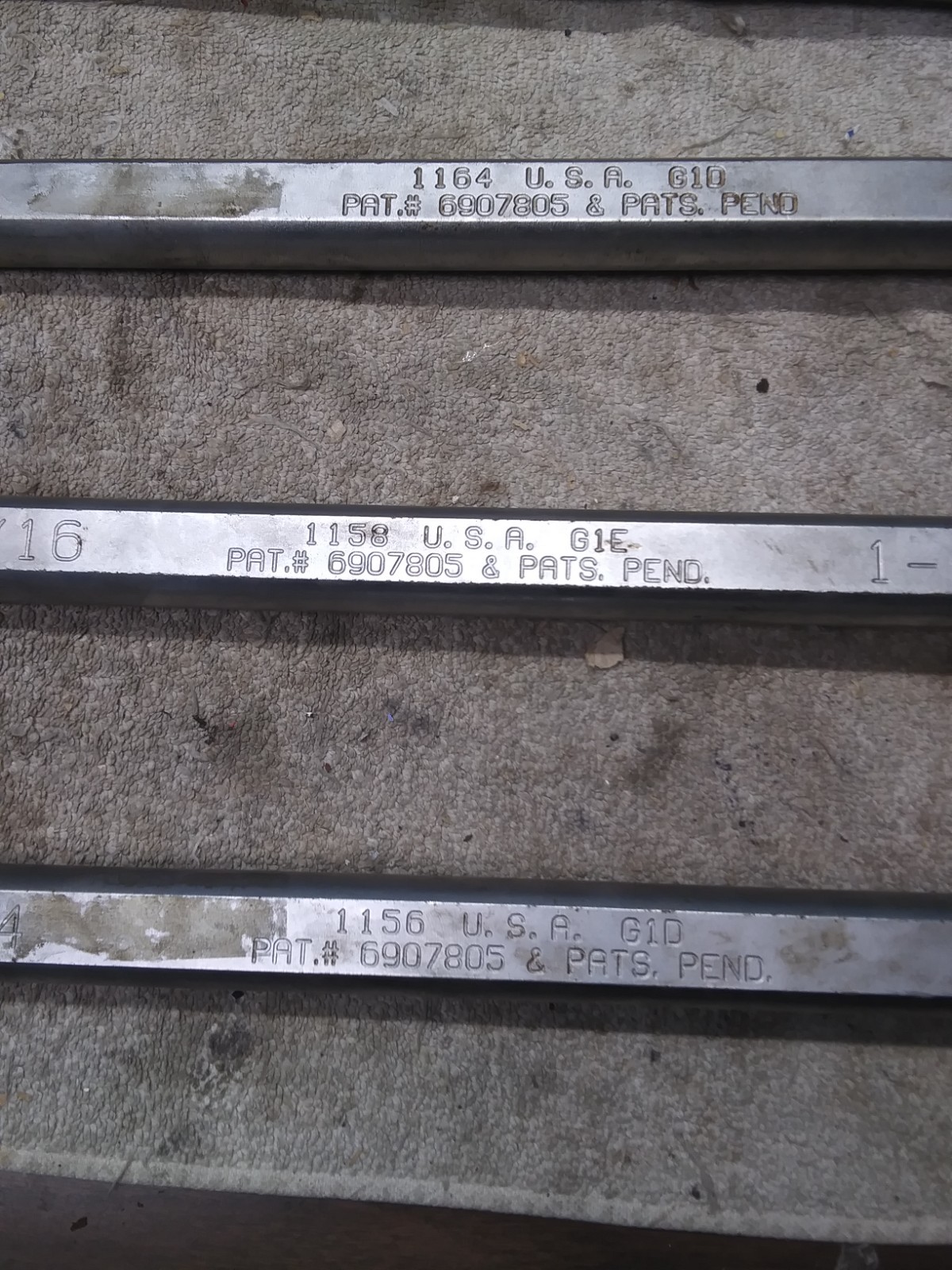 Wright Tools Large Combination Wrench Set 5pc SAE Wright Grip USA