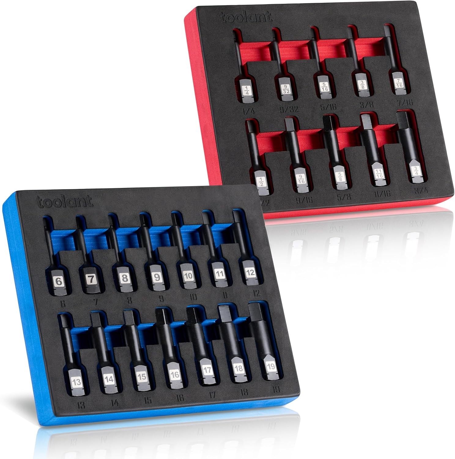 toolant 1/2″ drive impact hex bit socket set – 6mm-19mm – 24 PCS