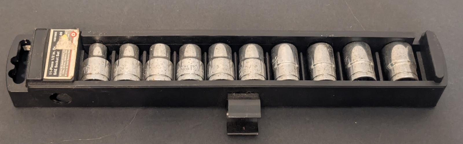 11 Piece Tractor Supply PLus 1/2″ Drive SAE Socket Set 5/16″ – 3/4″ w Storage +