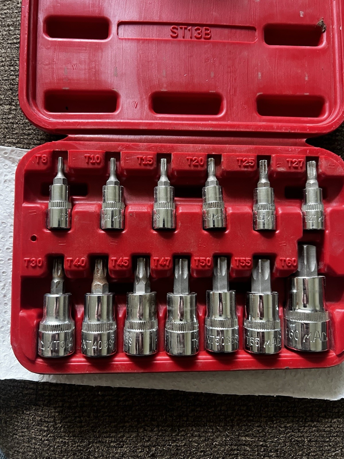 Mac Tools ST13B Torx Star Driver Set With Case,
