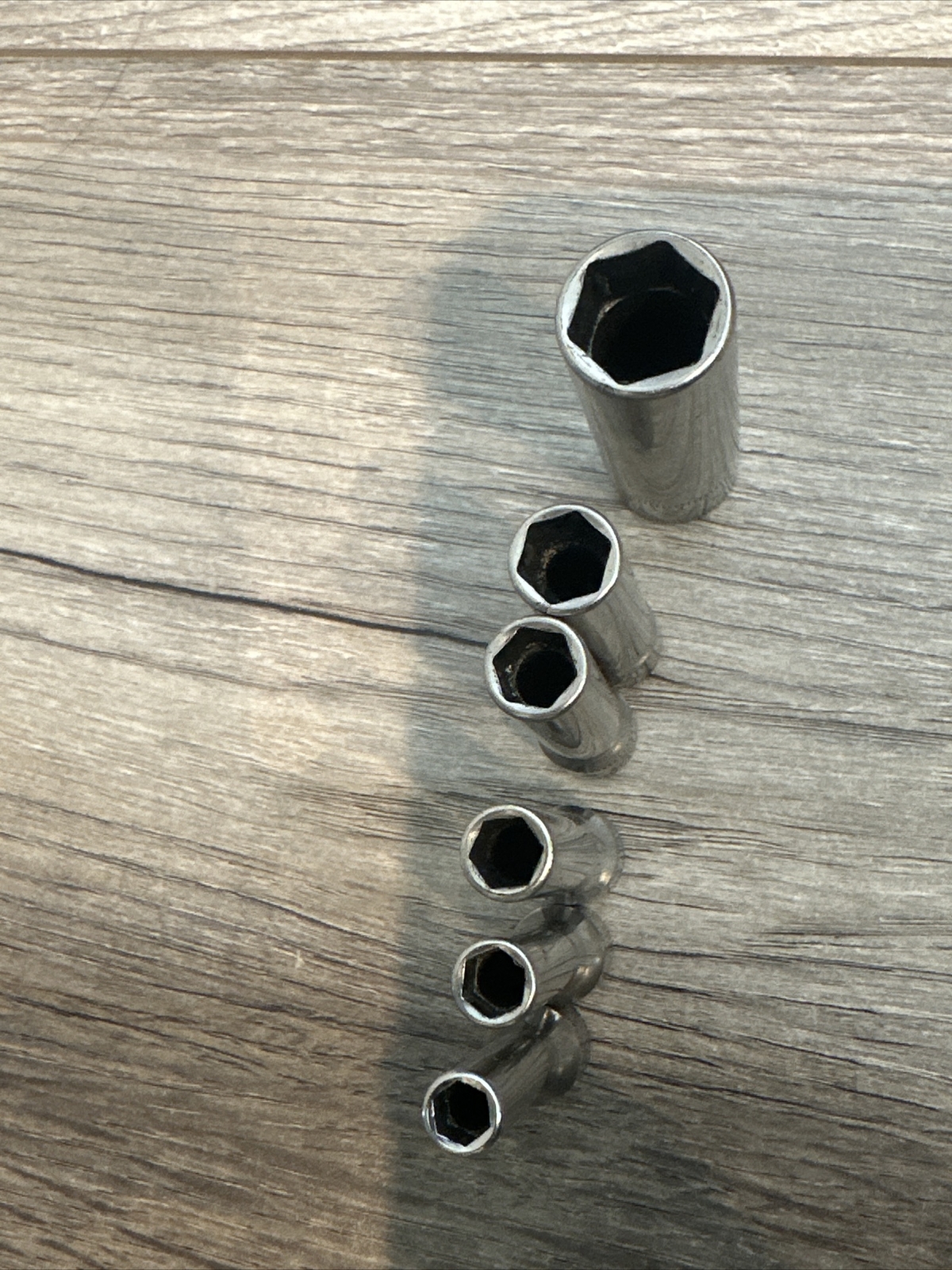 SNAP-ON 6PC. Metric Deep 1/4in Drive 6-Point on a rail Flank Drive Socket Set
