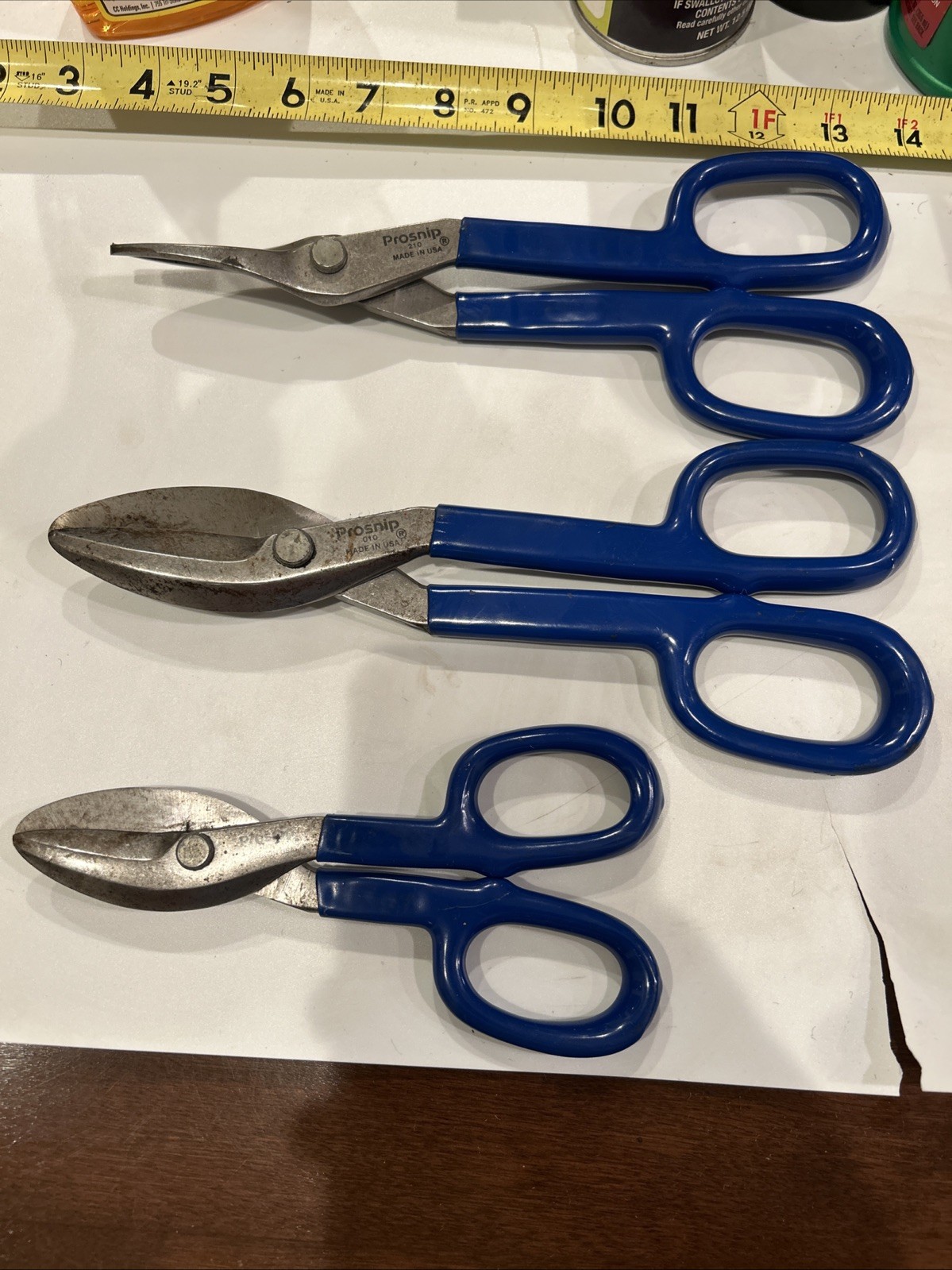 PROSNIP TINNER SNIPS 210 010 007 PROFESSIONAL QUALITY HIGH CARBON STEEL CUTTERS