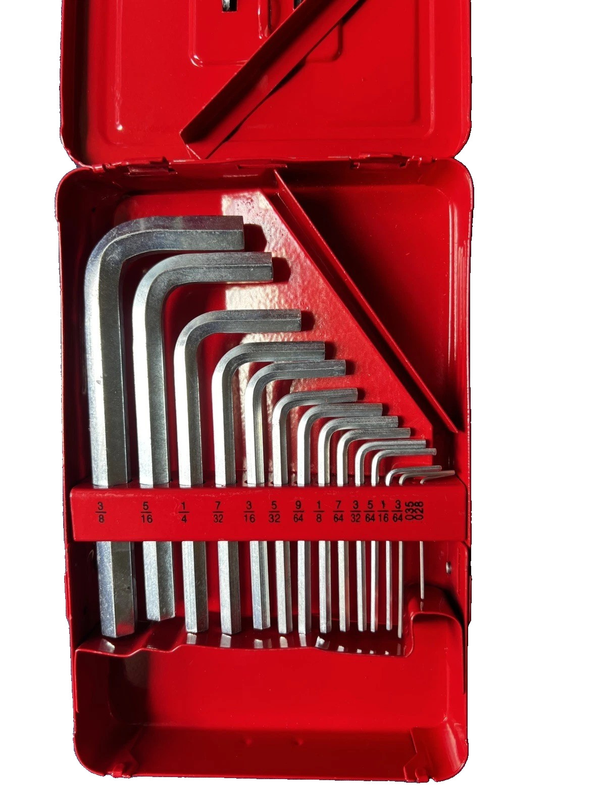 New Snap-on™ .028″ to 3/8″ 15pc L-Shape Allen Hex Key Set in Metal Case