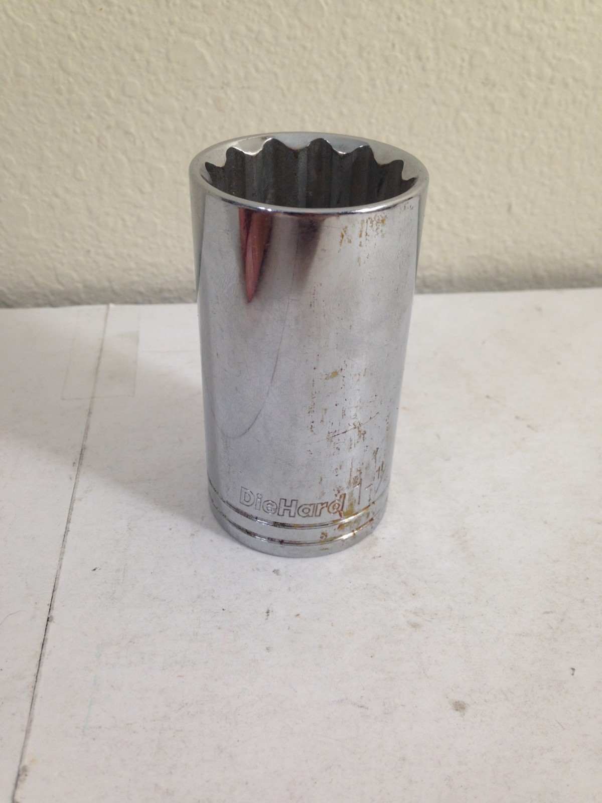 Diehard 1/2″ Drive, 12 Point, 1-1/4″ Deep Well Socket Die Hard Chrome plated