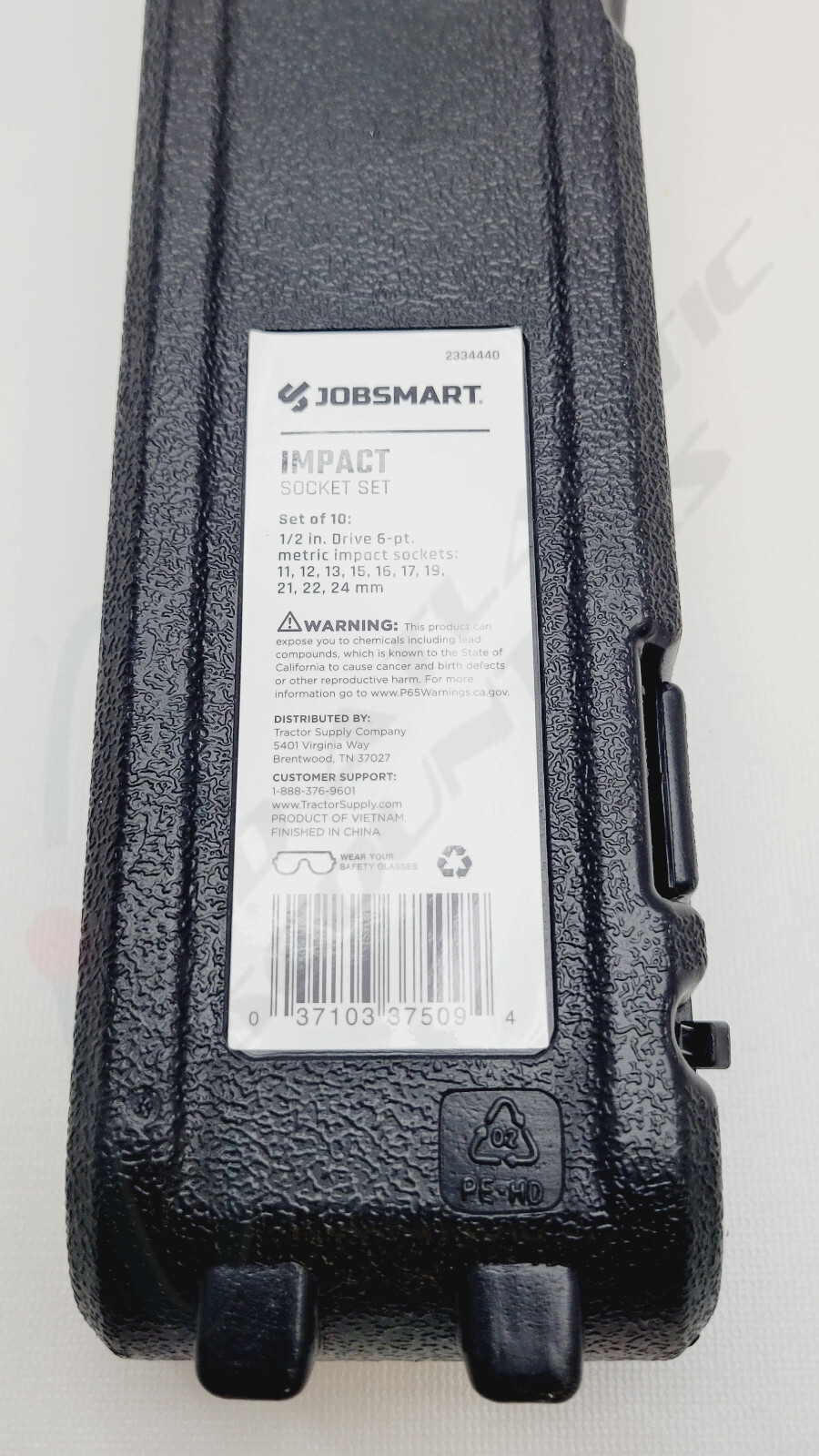 10pc JobSmart 6pt Shallow Metric 1/2″ Drive Impact Socket Set 11-17 19 21 22 24