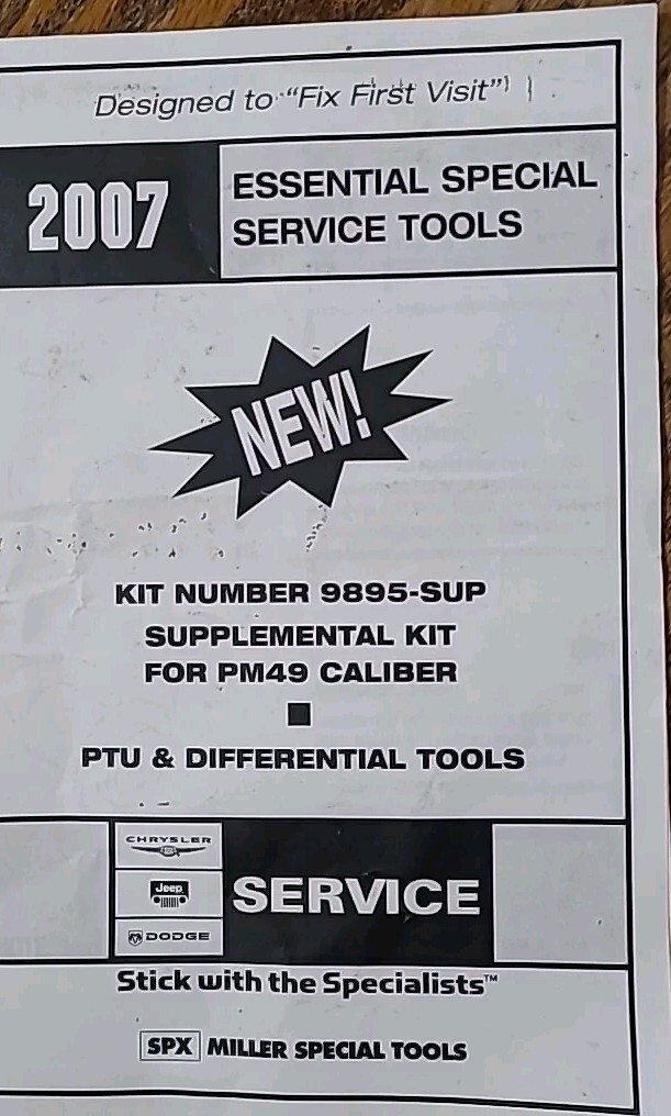 Miller special tool 9895-SUP three tools 9742, 9922, 9931. PM49 Caliber.