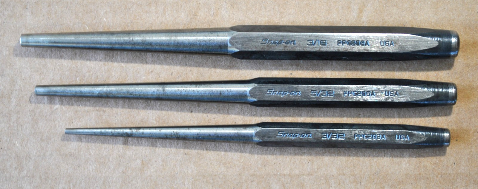Snap On Tools 11 pc Punch and Chisel Set Automobile Tools Motorcycle Tools