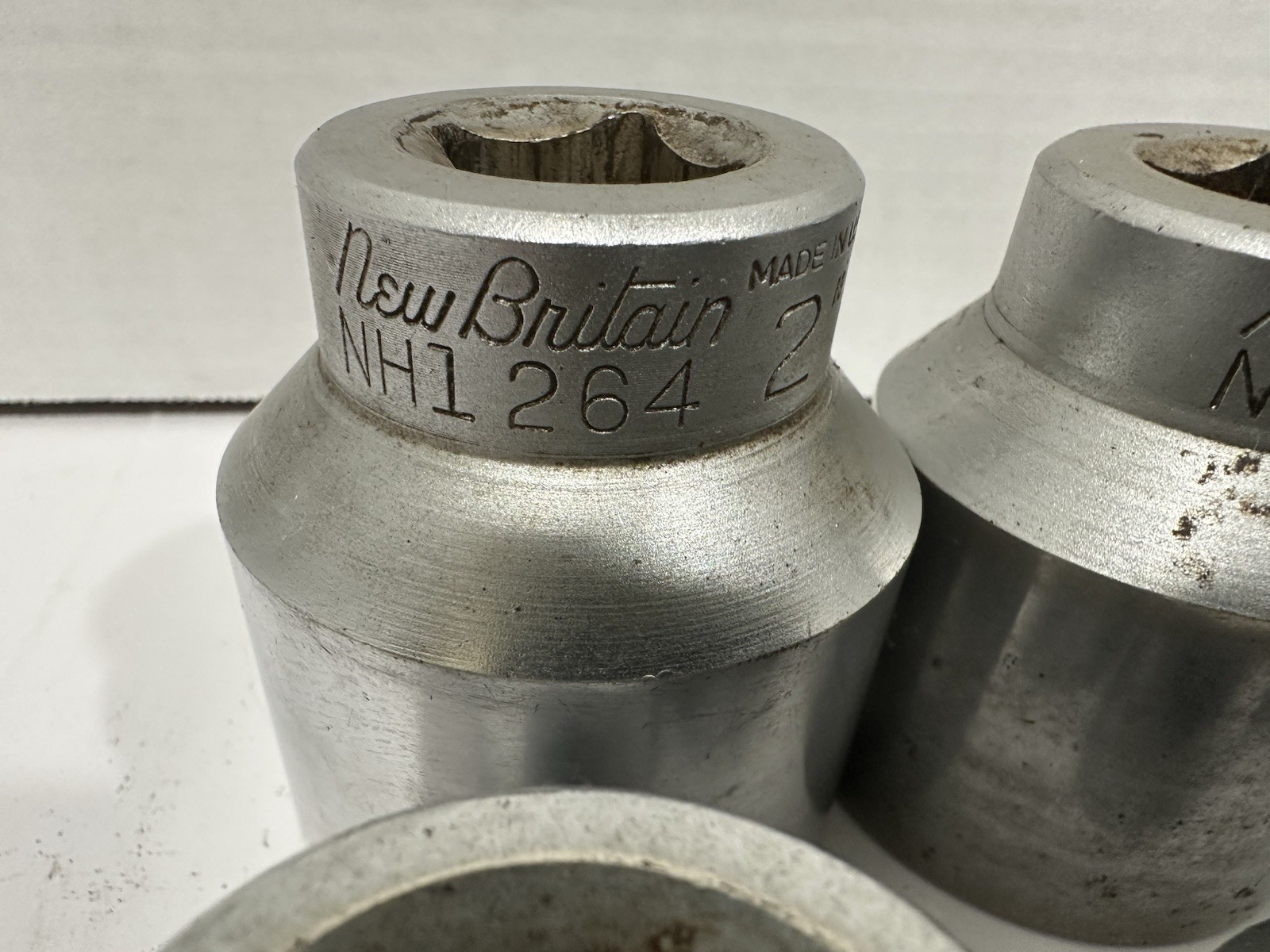 Vintage New Britain 3/4” Socket Set 1”-2” Sockets Breaker Bar.