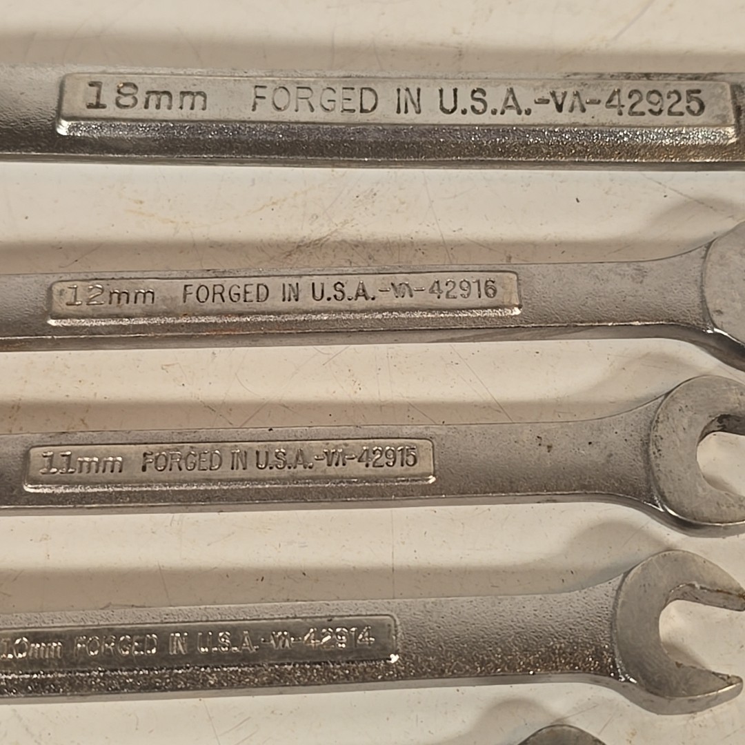 Craftsman Combination Wrench Set 6pc 42911-42916 8mm 9mm 10mm 11mm 12mm & 18mm
