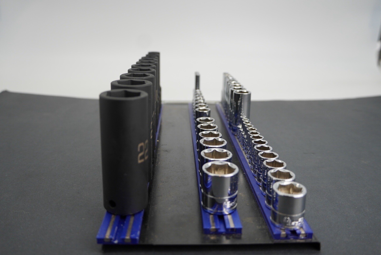 Matco Tools ADV Silver Eagle Socket Set Metric Deep Shallow Chrome Impact Rail