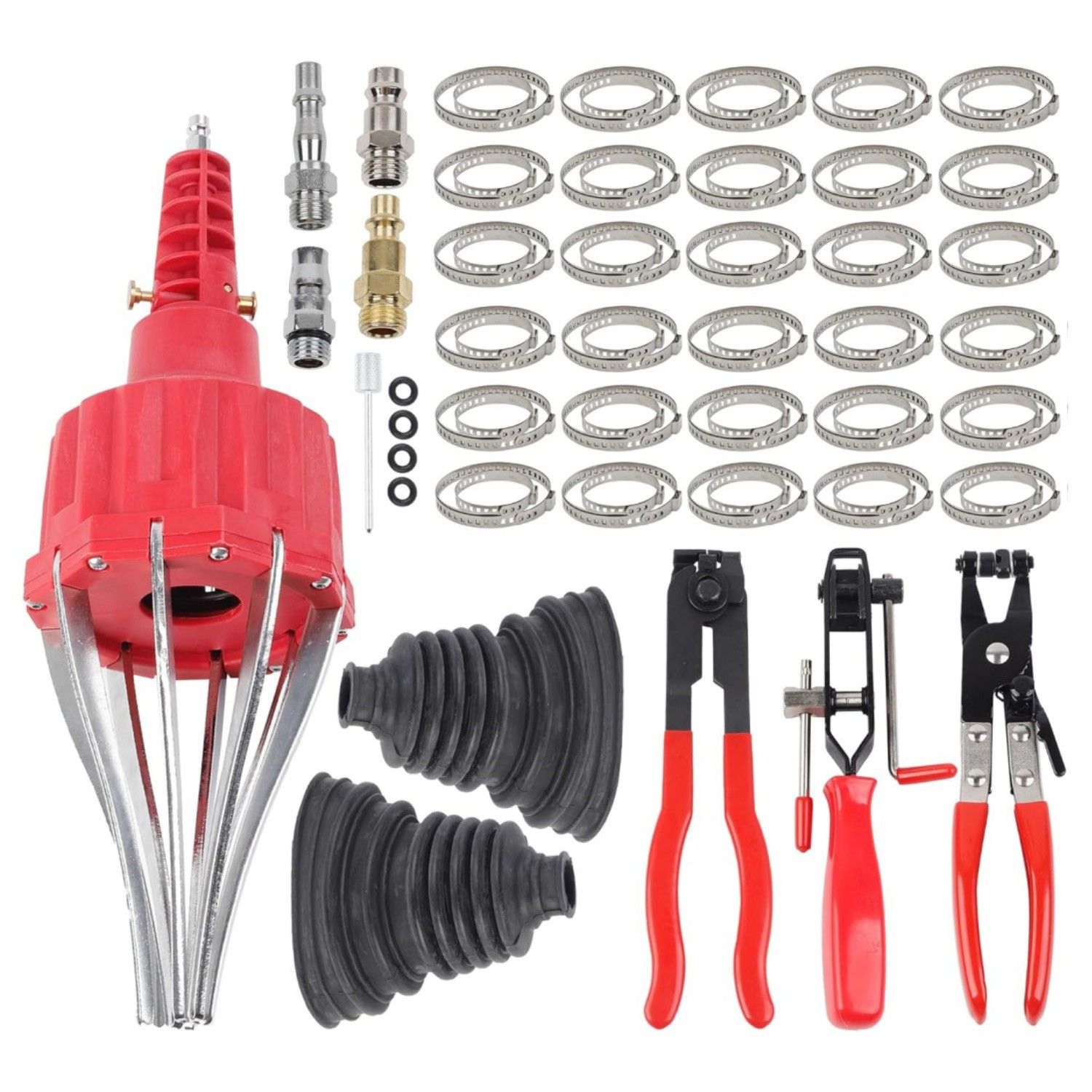 Brake Line Pipe Repair Kit 25FT 3/16 Copper Pipe Flaring Tool + 20 Nuts Fittings