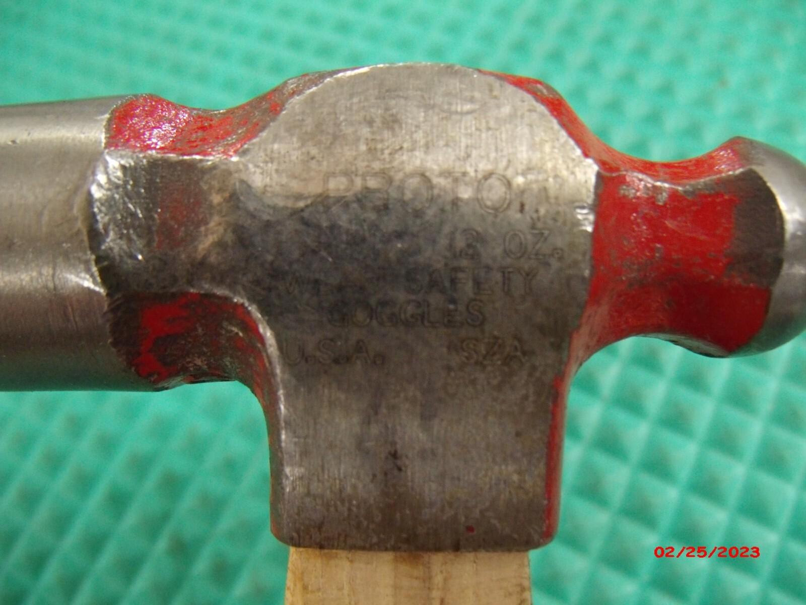 «PROTO» U.S.A. 12 OUNCE BALL PEIN HAMMER WITH NEW WOOD HANDLE