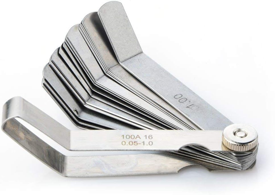 16-Piece Curved Steel Filler Gauge Tool – Essential for Woodworking Measurements