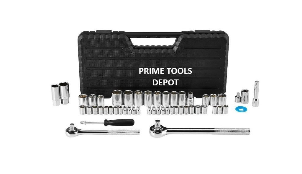 PITTSBURGH 1/4 in., 3/8 in., 1/2 in. Drive SAE and Metric Socket Set, 51-Piece
