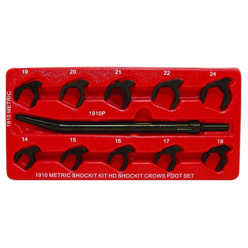 Lock Technology LTI LT1910 – 11 Pc. Shockit Crows Foot Set (Metric)