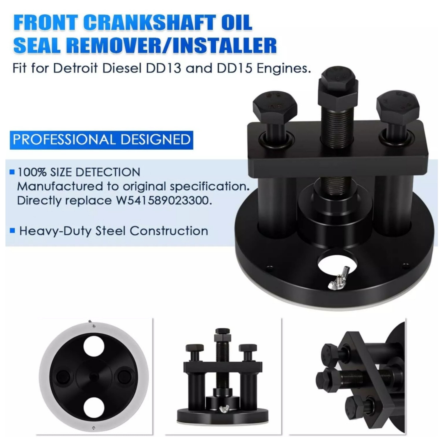 for Detroit Diesel DD13 DD15 Front Crankshaft Oil Seal Remover Installer Tool💐