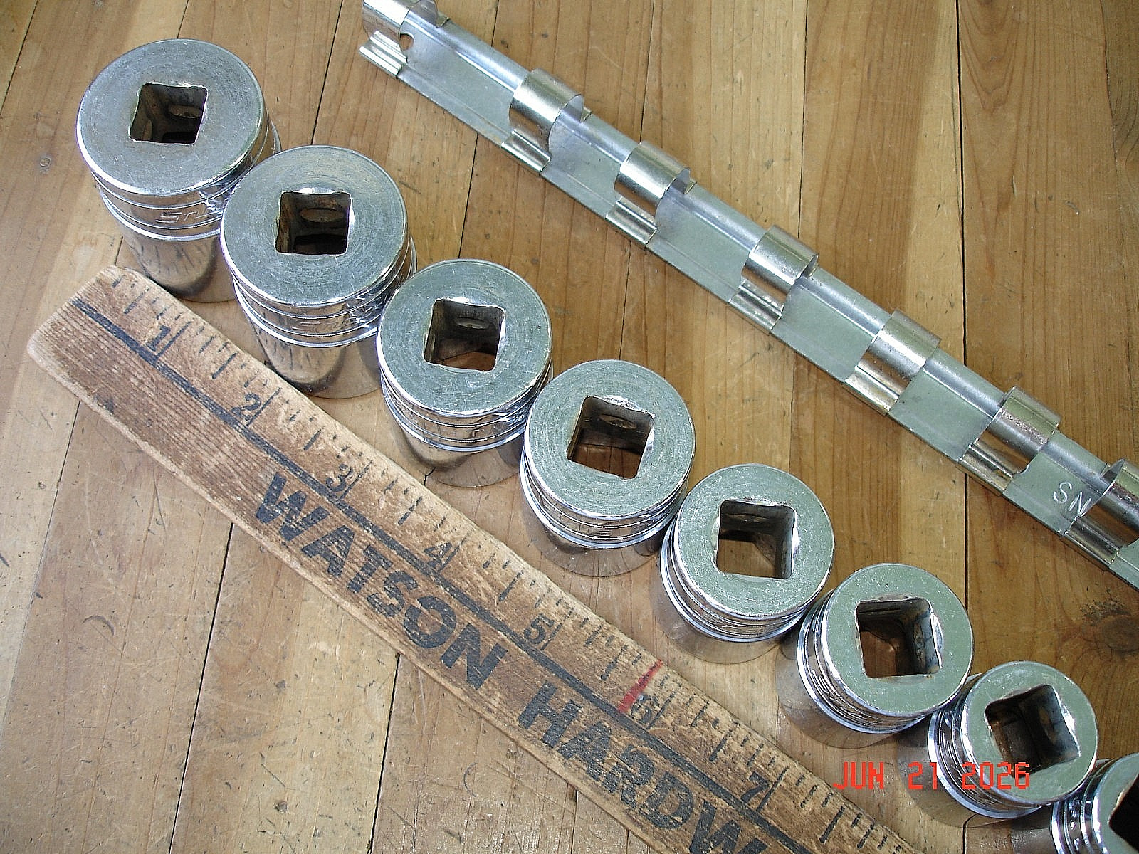 SNAP-ON 17 PIECE 1/2 DRIVE SAE SOCKET SET RATCHET EXTENSIONS MECHANICS TOOLS USA