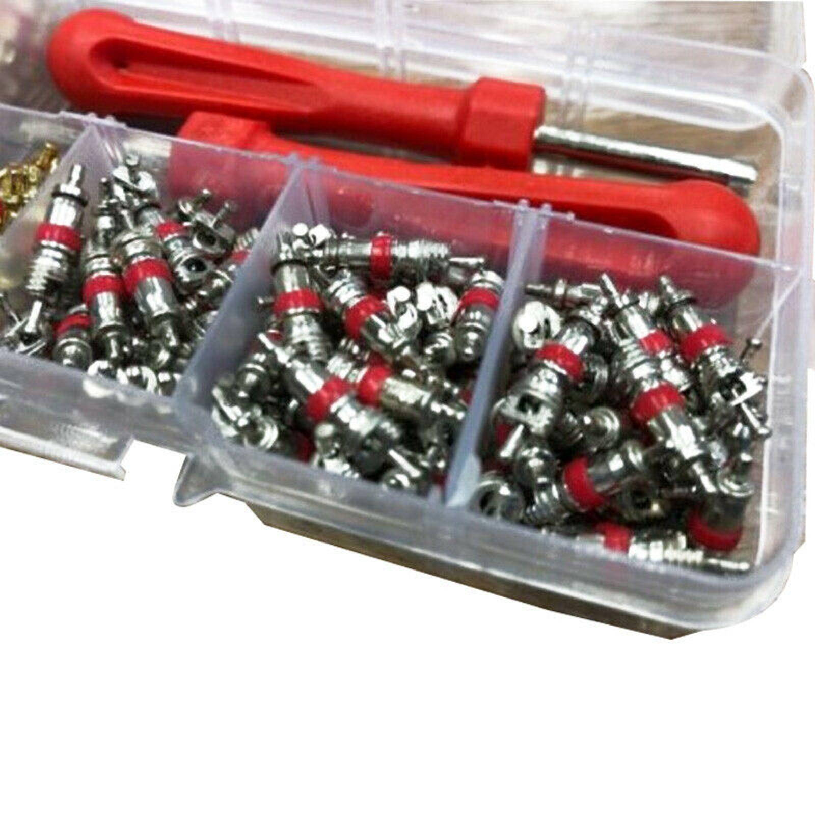 242Pcs Copper Car A/C Air Conditioning R134a Valve Core Assortment Remover Tool