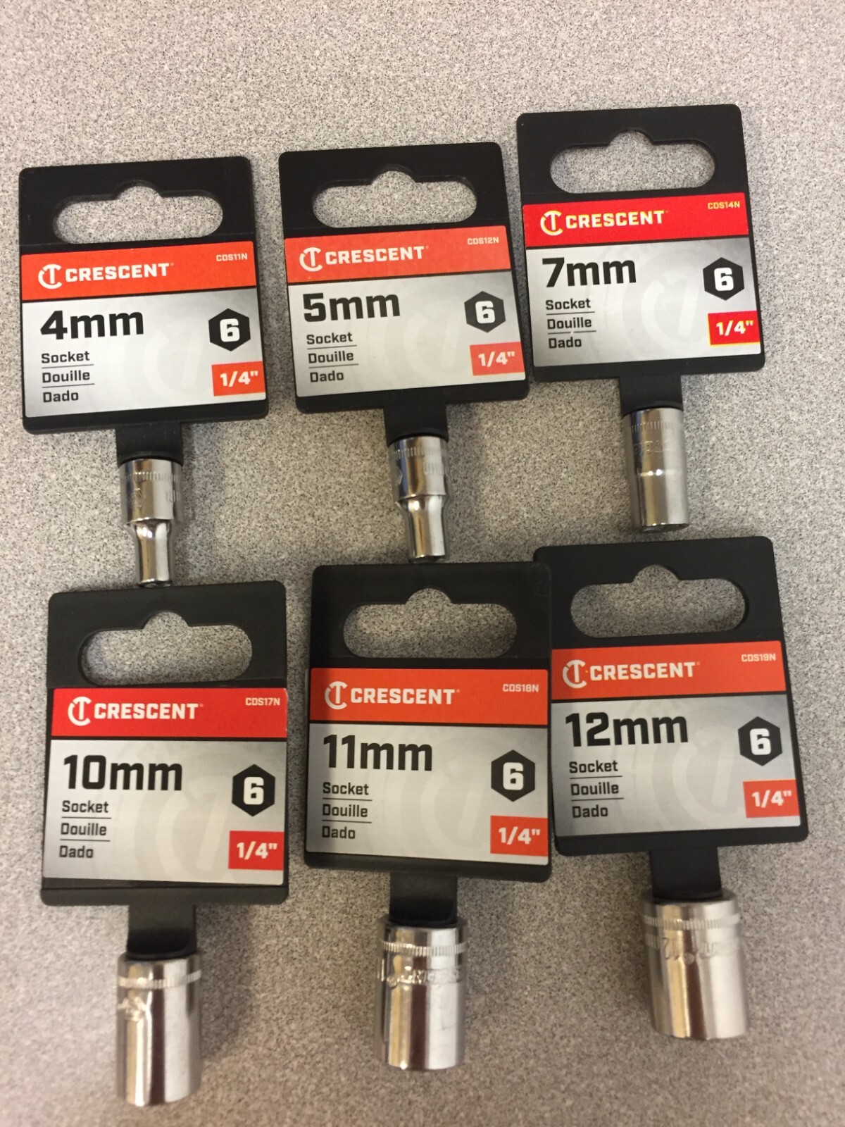Crescent 6 pc 1/4″ drive socket set