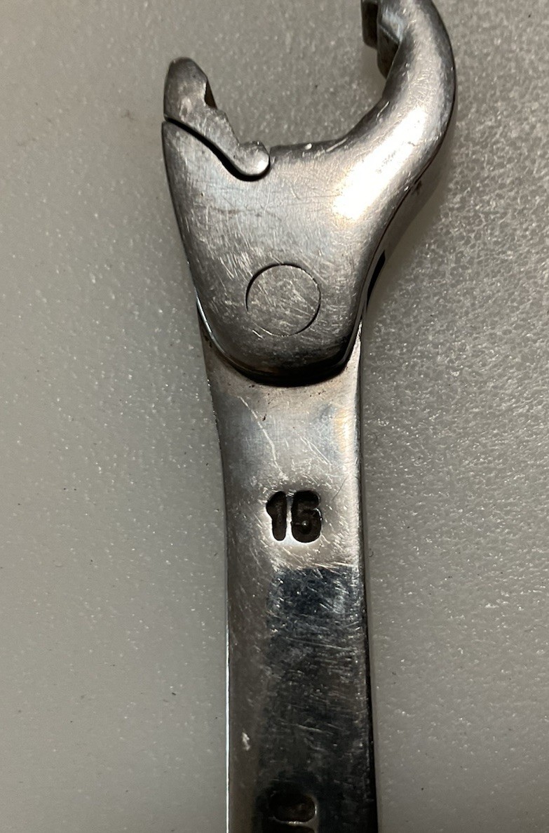 Chicago Alden 15mm 17mm Ratcheting Wrench Patented