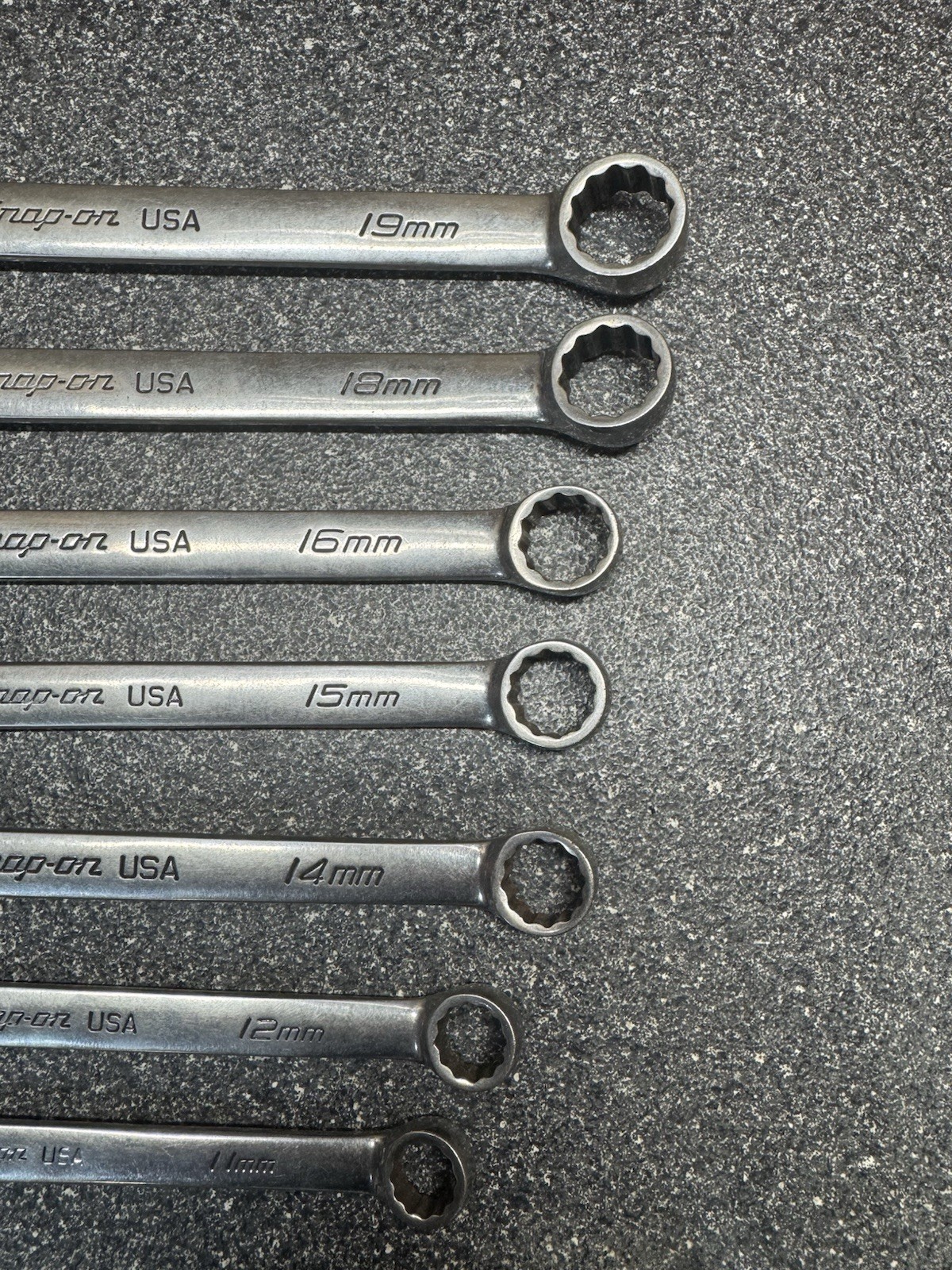 SNAP-ON SOEXM707 7-PC METRIC «FLANK DRIVE PLUS» COMBINATION WRENCH SET! READ