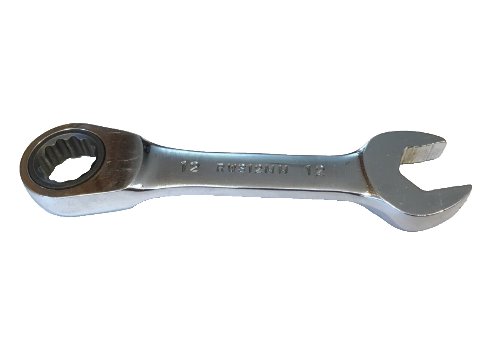Mac Tools RWS12MM 0° Offset 12MM 12Pt Stubby Ratcheting Combination Wrench NICE