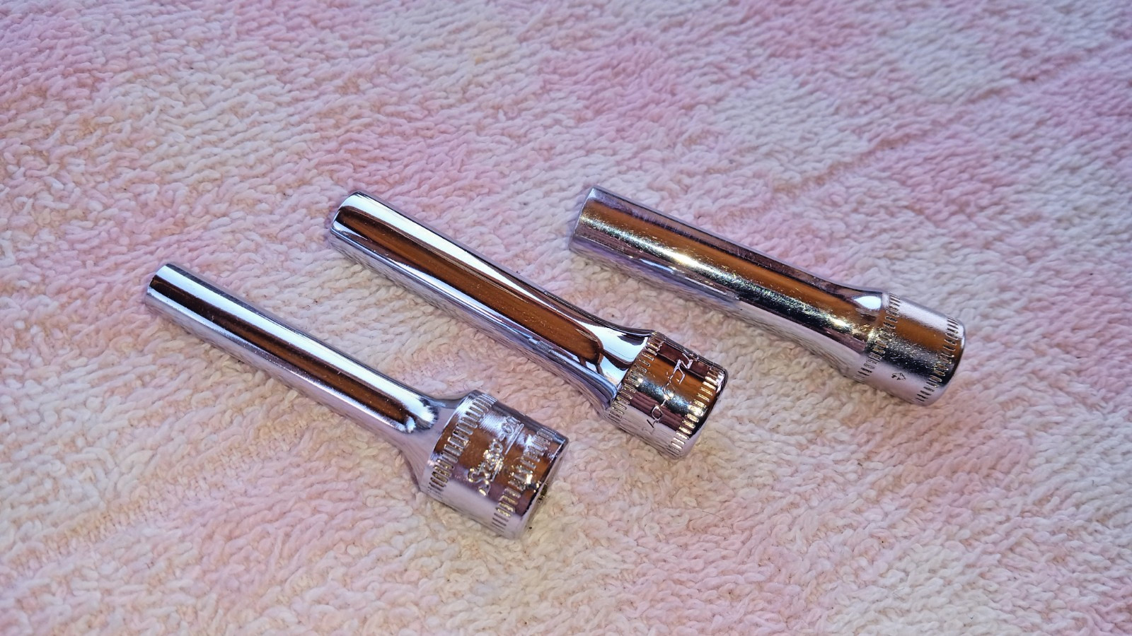 SNAP-ON MM DEEP SOCKETS 4 5.5 6 mm 6pt 1/4dr EXC COND HRDLY USED IMMAC nice gift