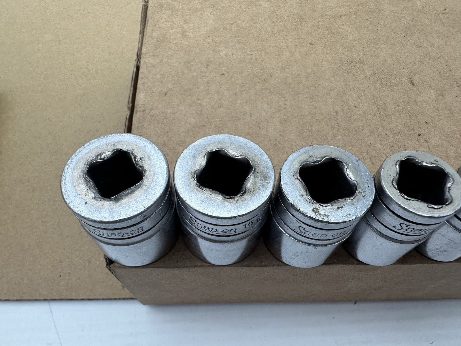 Snap-On Socket Set 1/2″ Drive 1/2″ to 1″ 8 Pcs SW161 – SW321 Vintage Made USA
