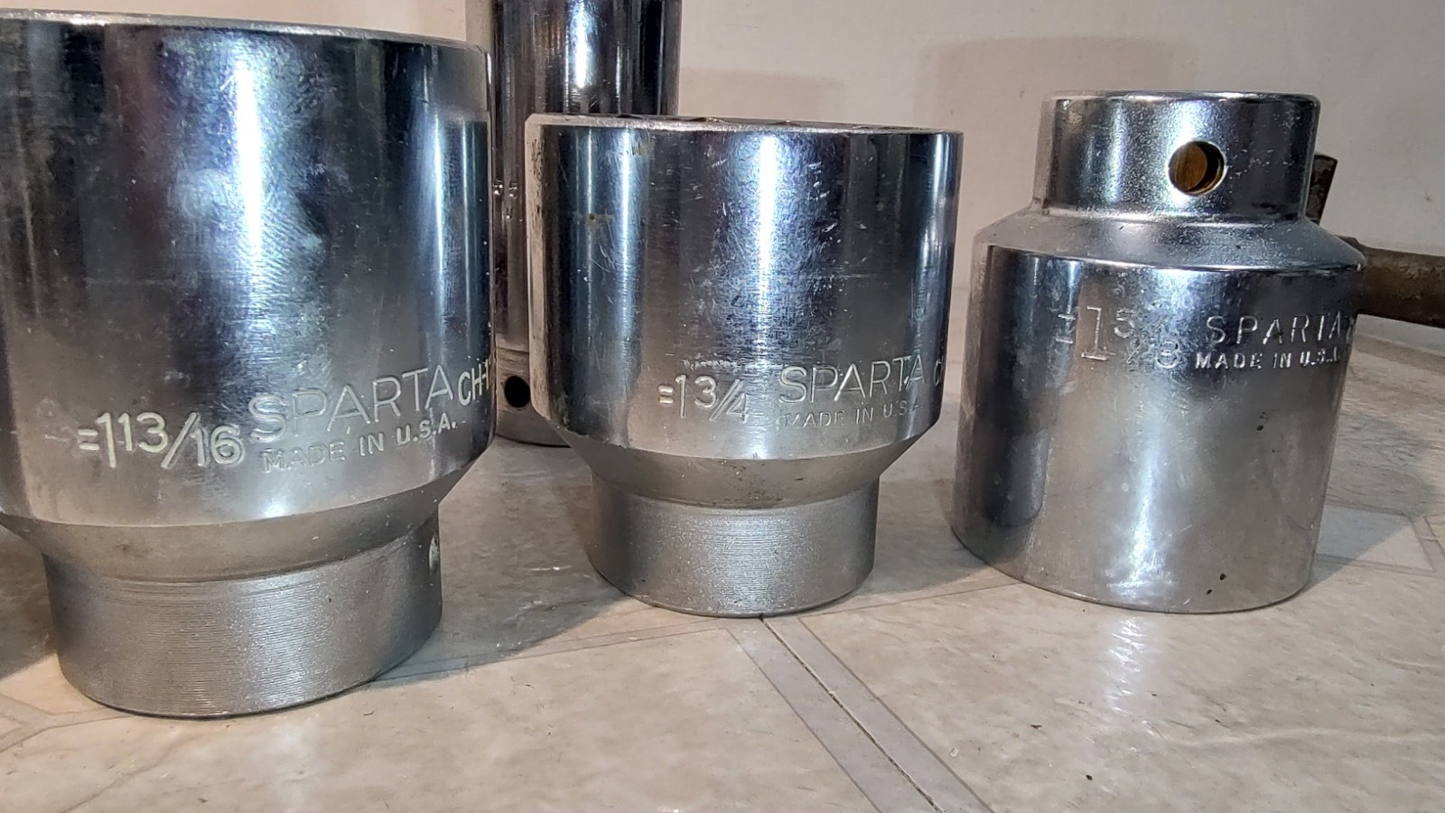 3/4″ Drive Socket Set 15 Pieces W/ Breaker Bar 2″ – 1-1/8″ Various Proto SK ETC