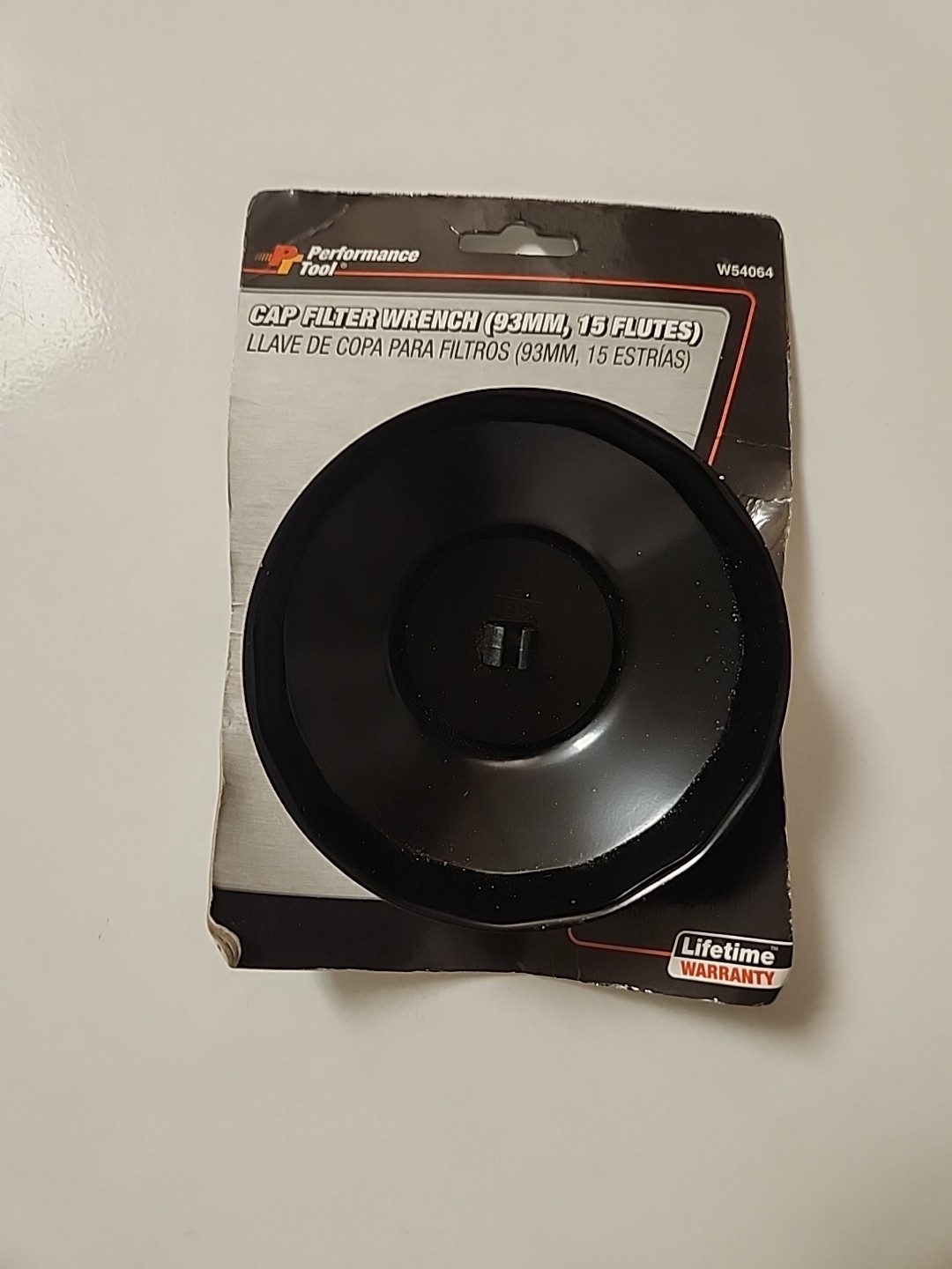 Performance Tool W54064 Cap Filter Wrench 93Mm 15 Flutes