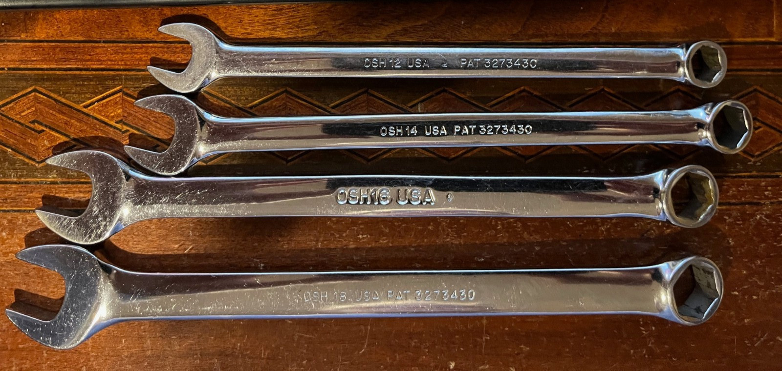 Vintage Snap-on OSH707 6 Point Combination Wrench Set 7-Piece 3/8″-3/4″