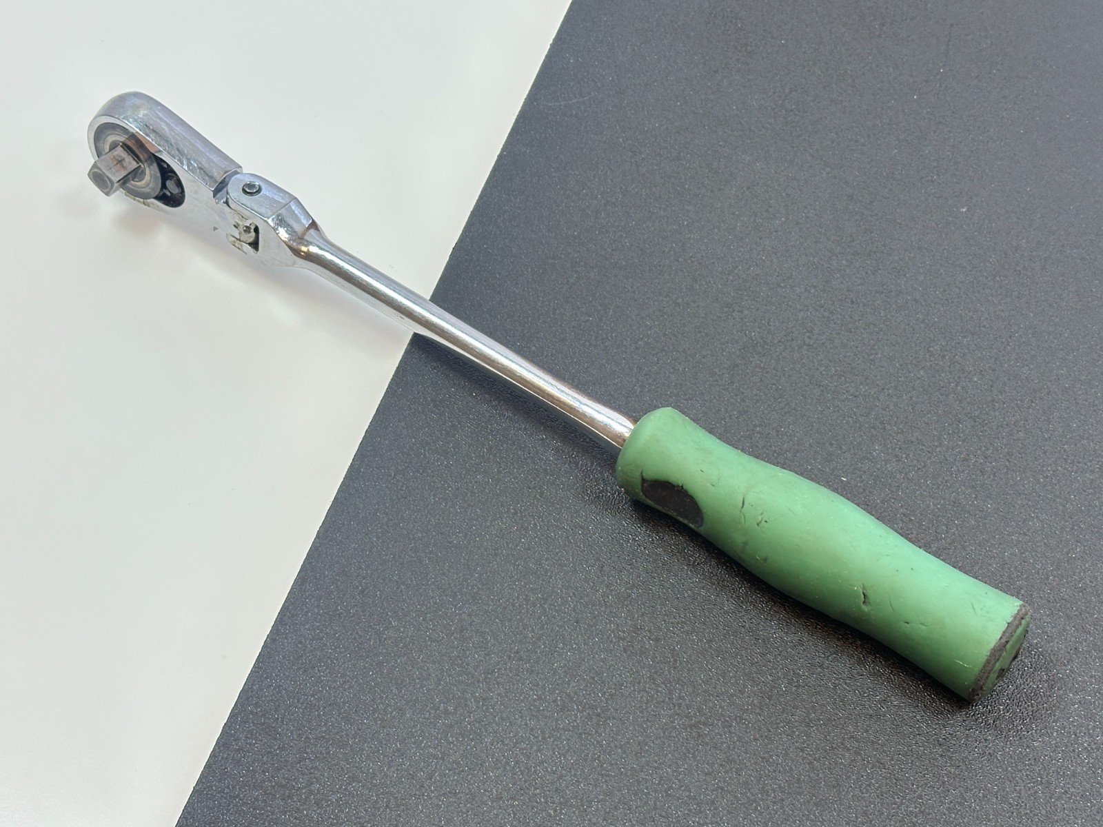 🇺🇸 Cornwell Tools USA JRF36HAB 3/8″ Drive GREEN Soft Grip FLEX HEAD Ratchet
