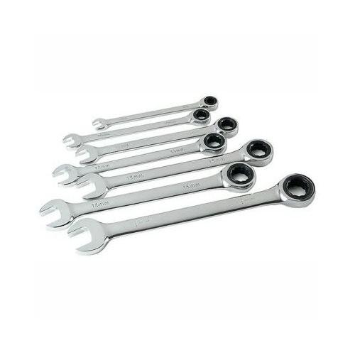 Ratcheting Combination Wrench Set SAE Vanadium Steel Chrome 72-tooth 5 degree